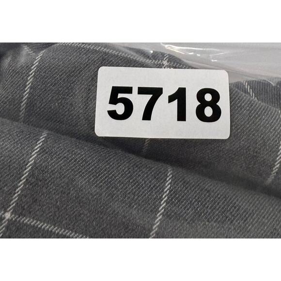 Adrienne Vittadini Size 6 Gray White Check Pants Polyester Viscose Spandex - Picture 7 of 7